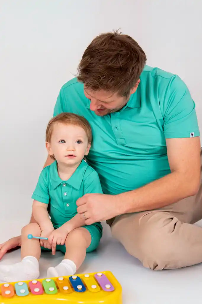 "Aqua Adventures" Baby Shortie Polo