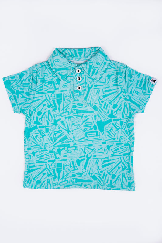 "Tooling Around" Boy's Polo