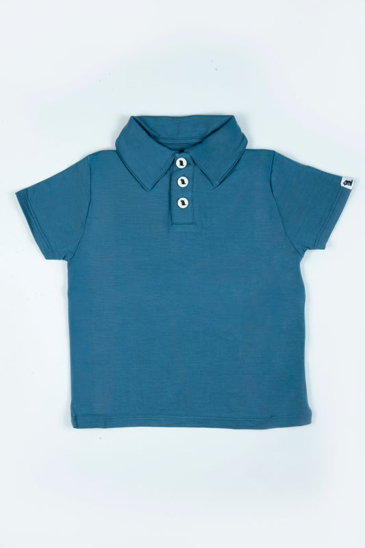 "Busy Boy Blue" Boy's Polo