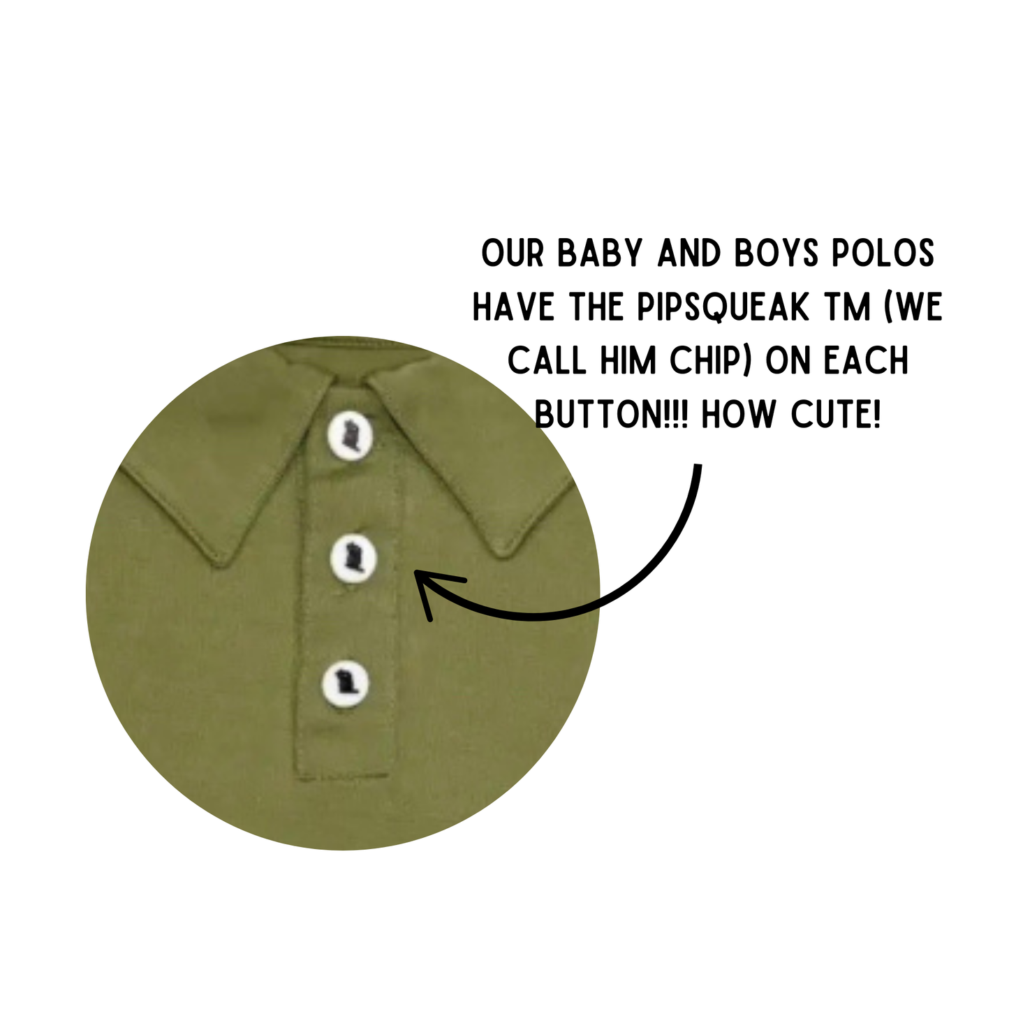 "Grass Stain Green" Baby Shortie Polo