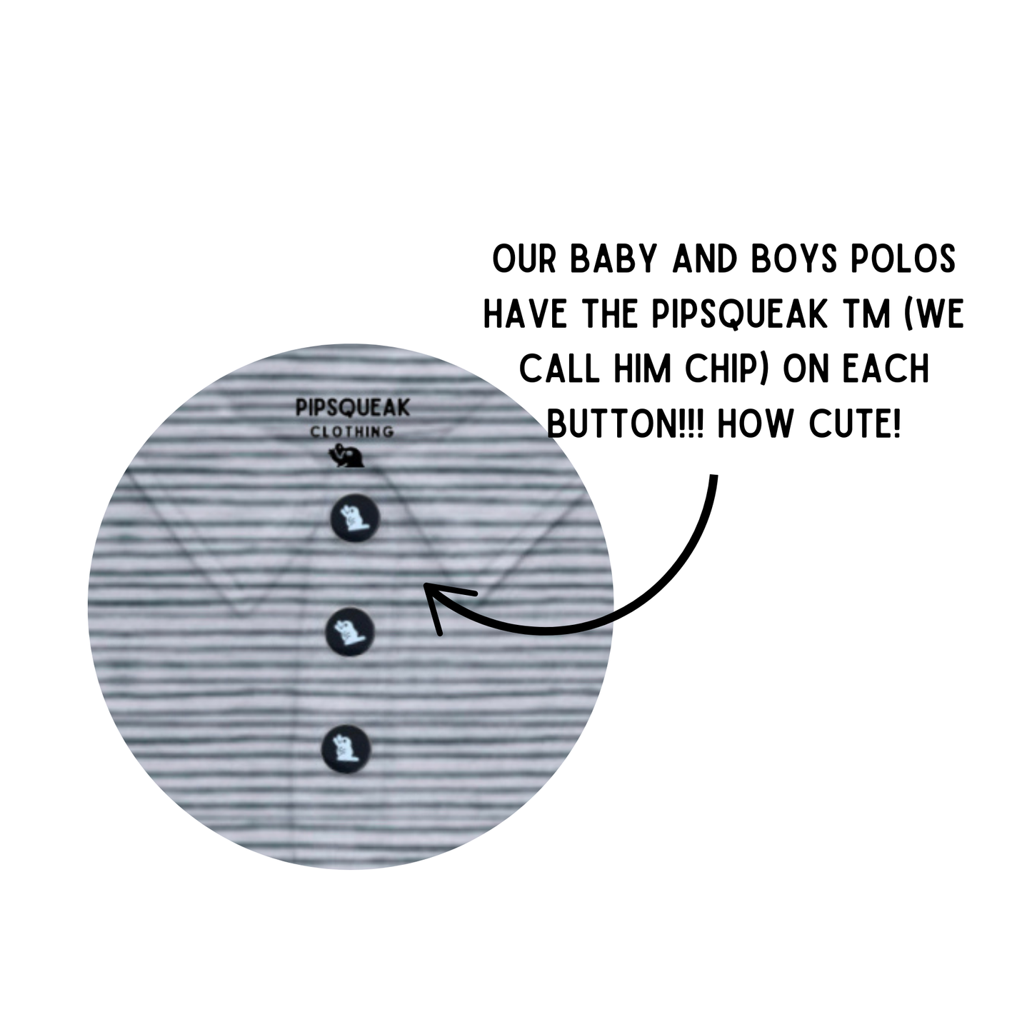 "Line Up" Baby Shortie Polo