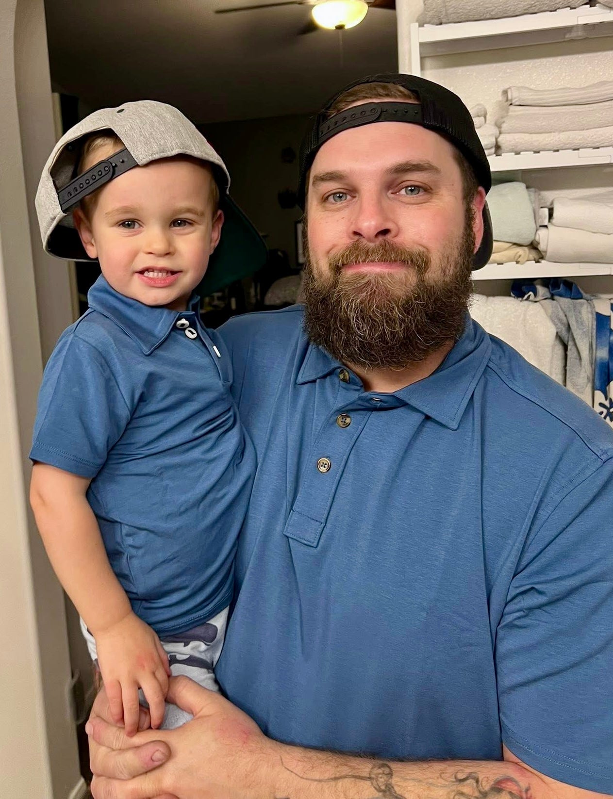 "Busy Boy Blue" Boy's Polo