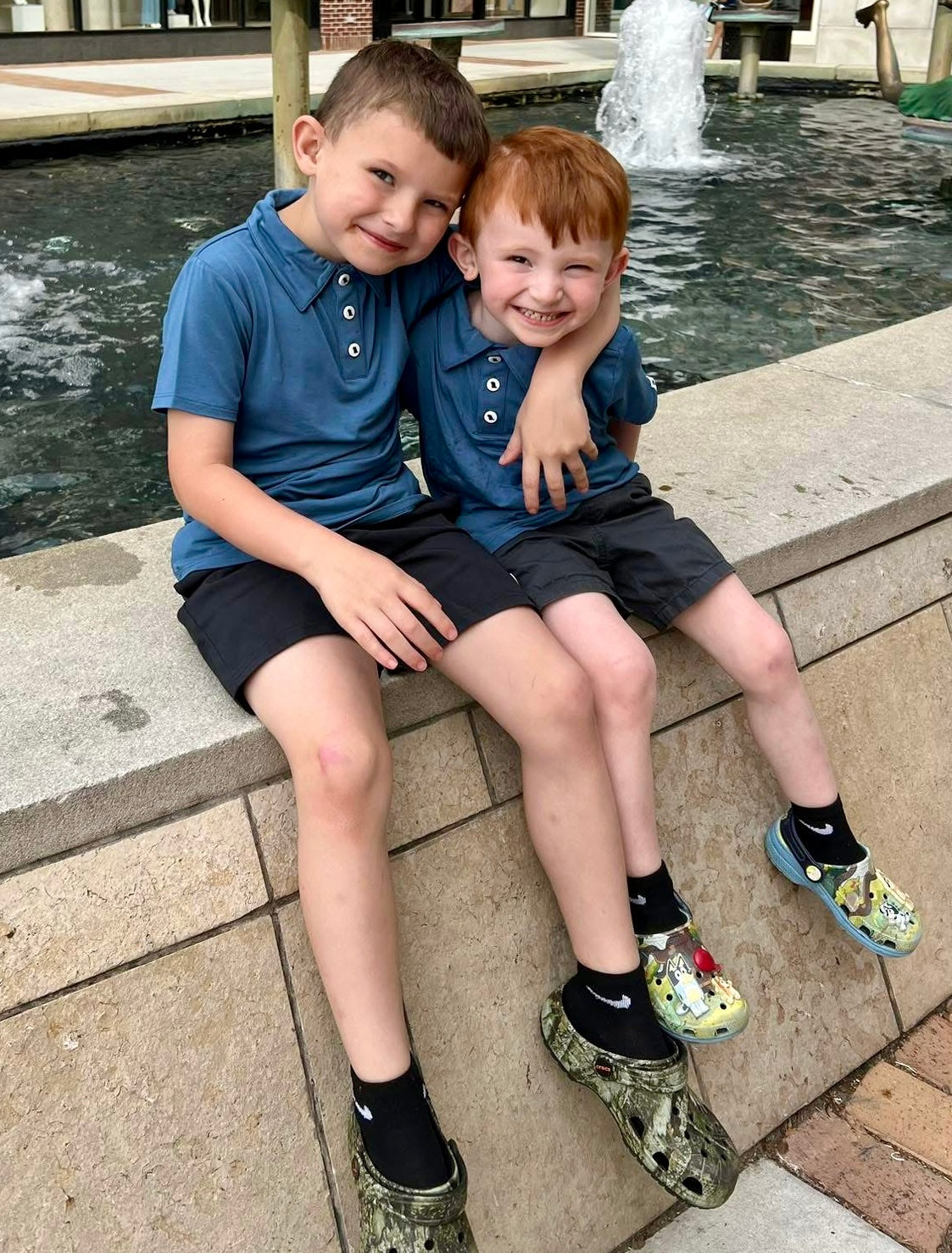 "Busy Boy Blue" Boy's Polo