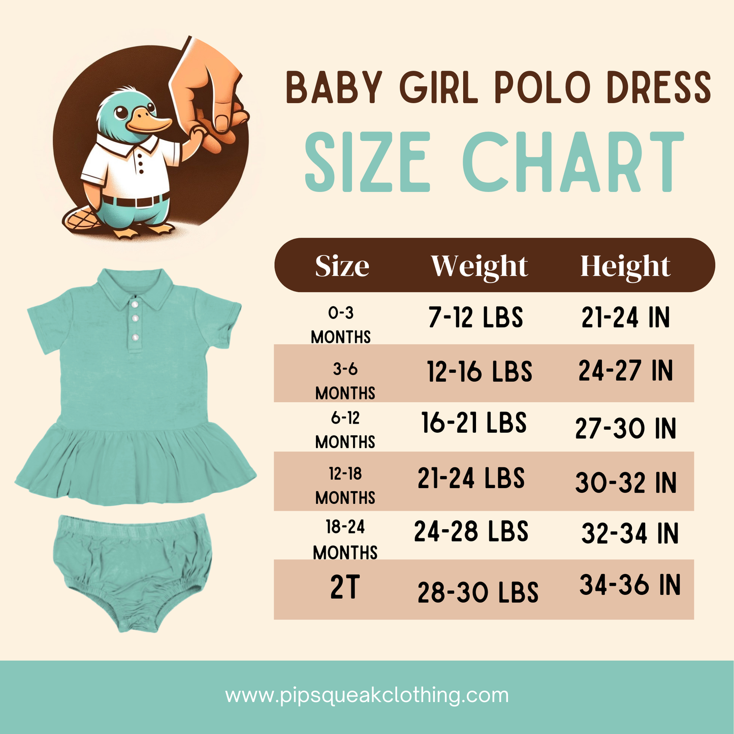 "Dapper Dots" Baby Girl's Polo Collar Twirl Dress w/ Diaper Cover