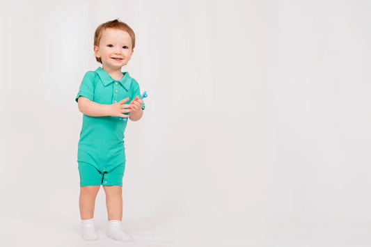 "Aqua Adventures" Baby Shortie Polo