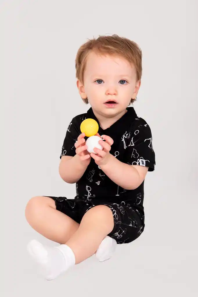 "Tee'd Off" Baby Shortie Polo