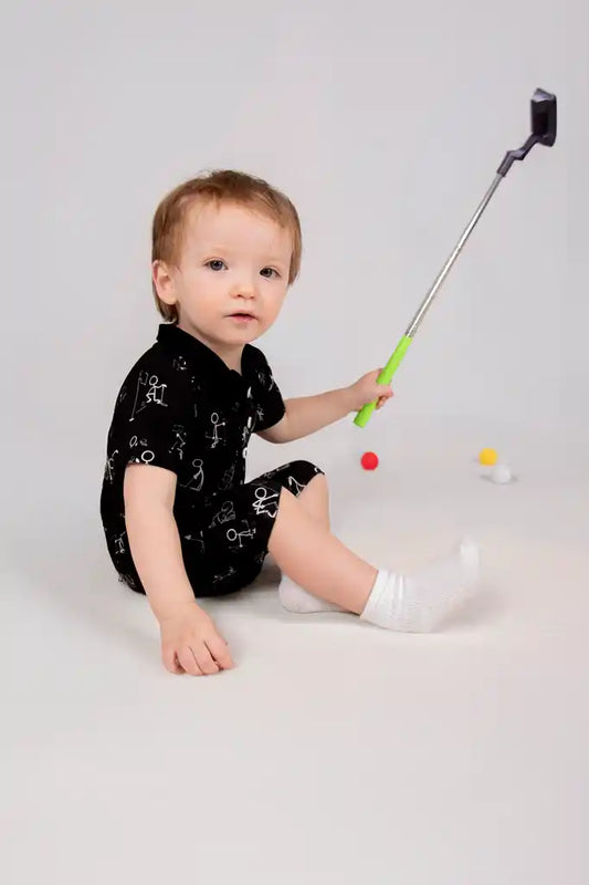 "Tee'd Off" Baby Shortie Polo