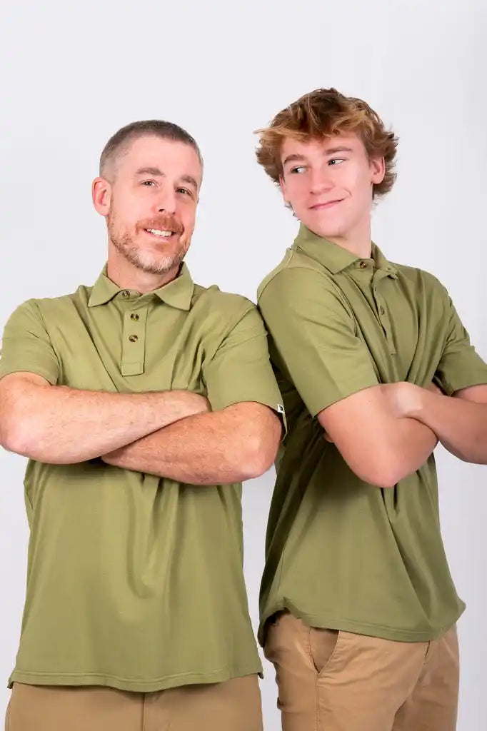 "Grass Stain Green" Men's Polo