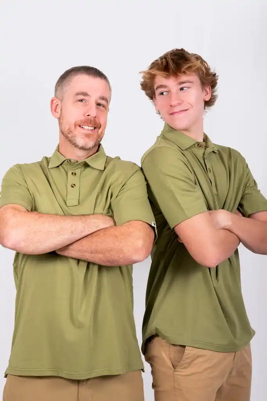 "Grass Stain Green" Men's Polo