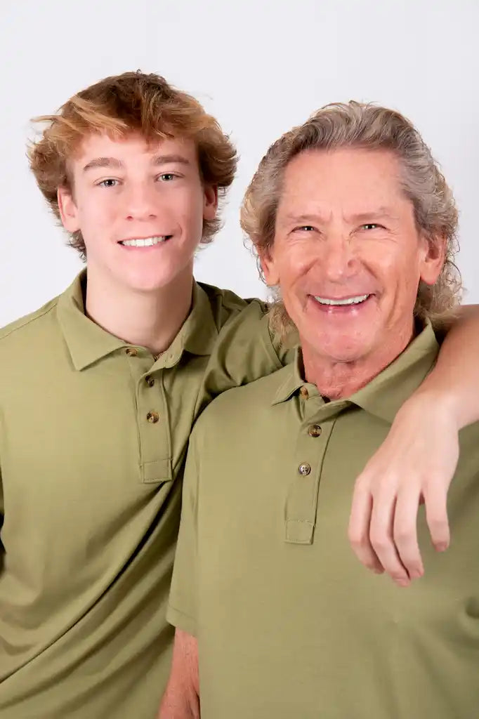 "Grass Stain Green" Men's Polo