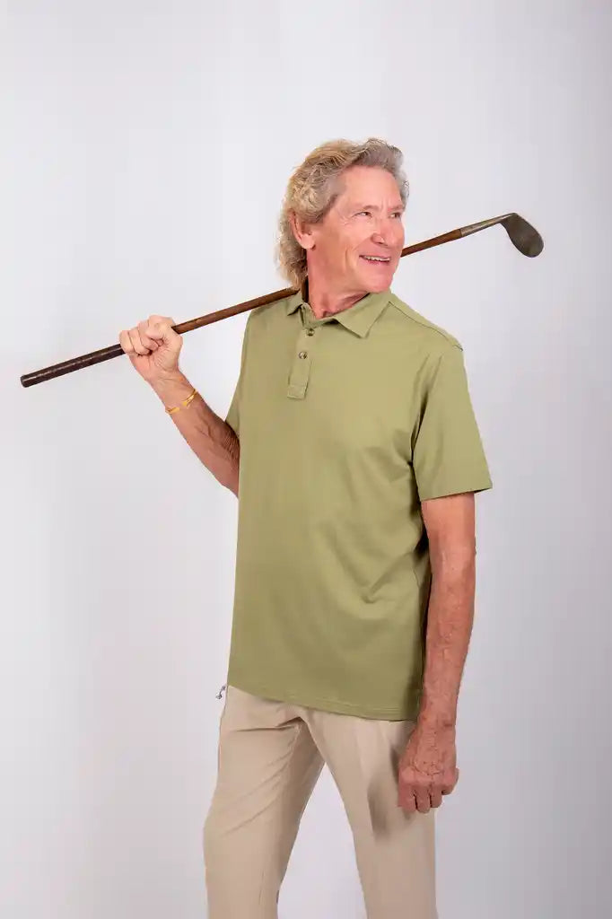 "Grass Stain Green" Men's Polo