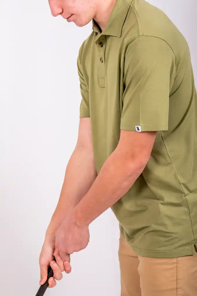 "Grass Stain Green" Men's Polo