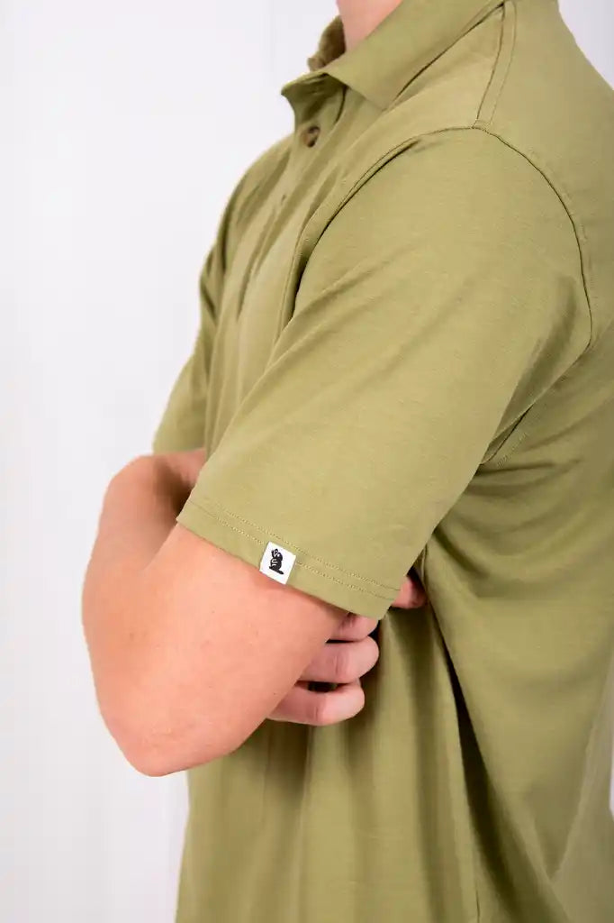 "Grass Stain Green" Men's Polo