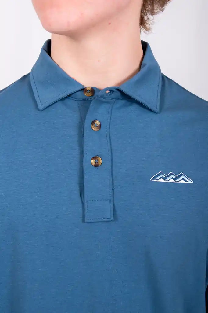 "Busy Boy Blue" Men's Polo-Polo-Online Store-XS-Pipsqueak Clothing
