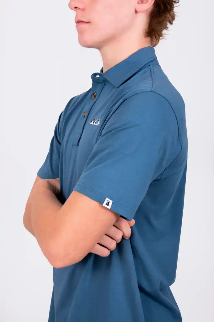 "Busy Boy Blue" Men's Polo-Polo-Online Store-XS-Pipsqueak Clothing