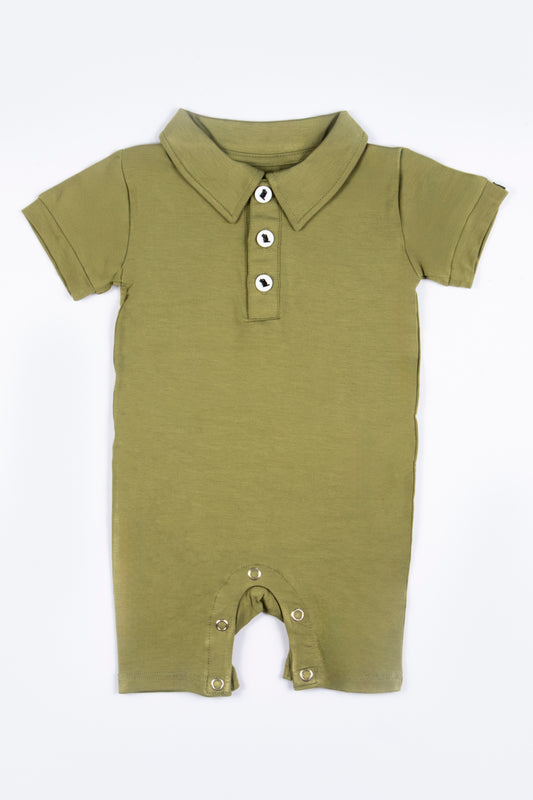 "Grass Stain Green" Baby Shortie Polo