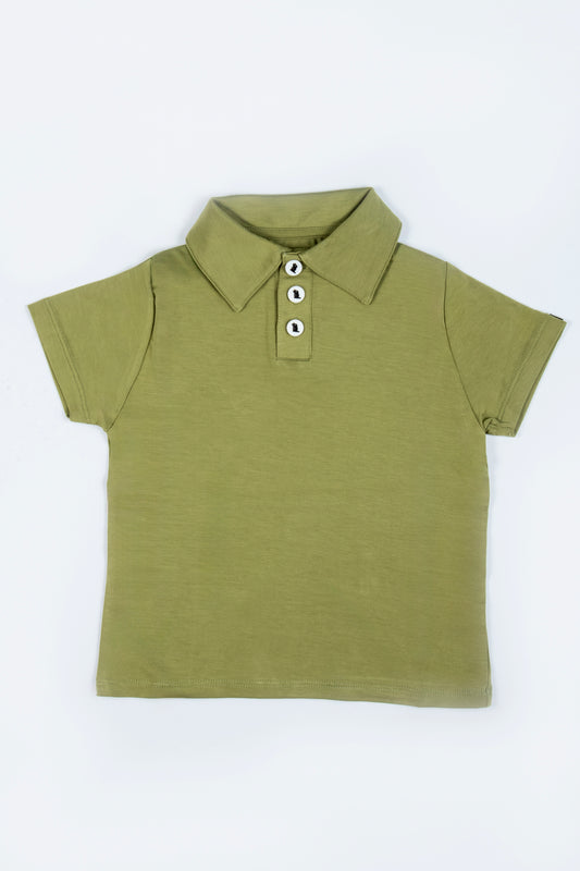"Grass Stain Green" Boy's Polo