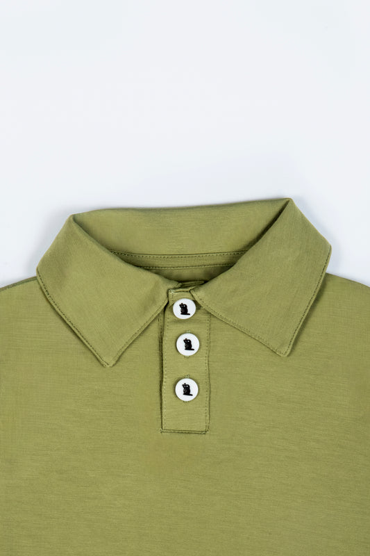 "Grass Stain Green" Boy's Polo