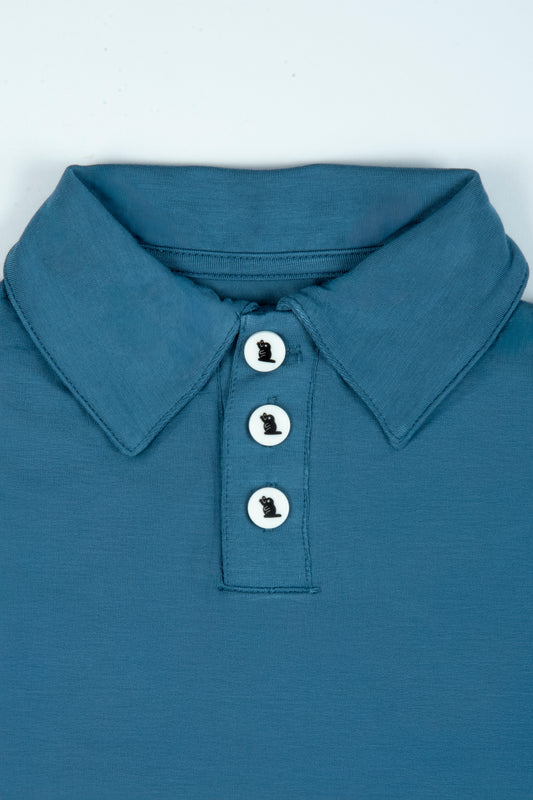 "Busy Boy Blue" Boy's Polo