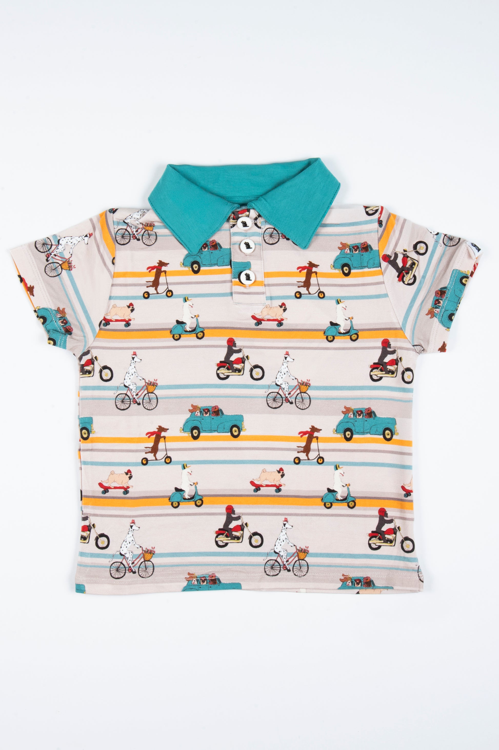 "Joyride!" Boy's Polo-Boy's Polo-Pipsqueak Clothing-2T-Pipsqueak Clothing