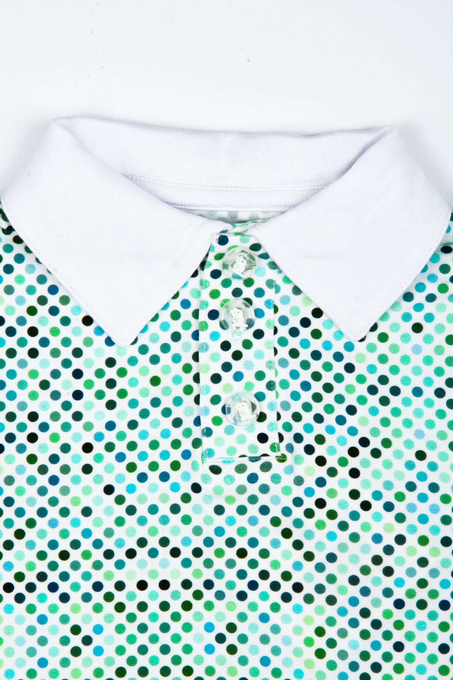"Dapper Dots" Baby Girl's Polo Collar Twirl Dress w/ Diaper Cover