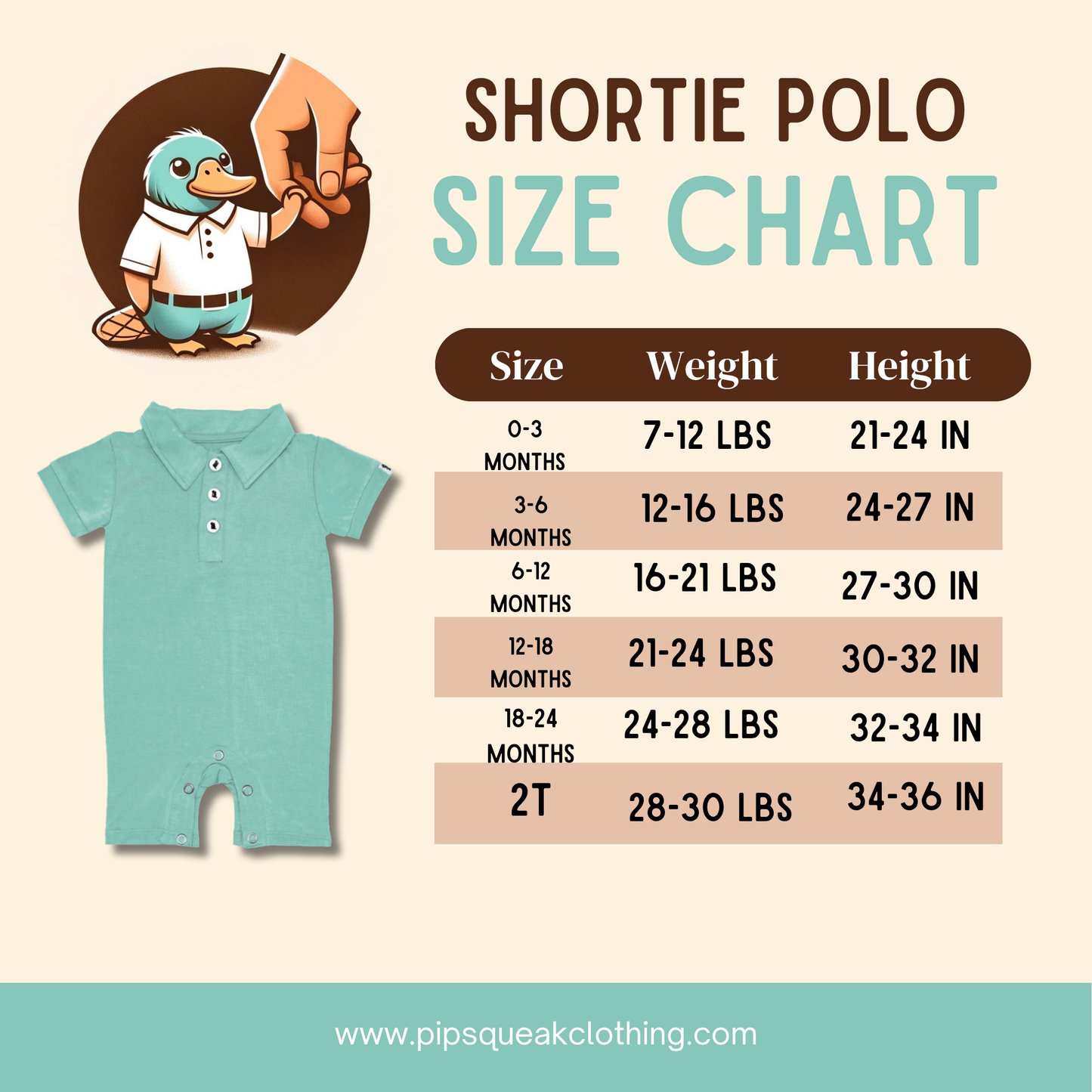 "Cloud Chaser" Baby Shortie Polo